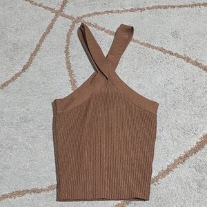 House of Harlow 1960 Chocolate Knit Top